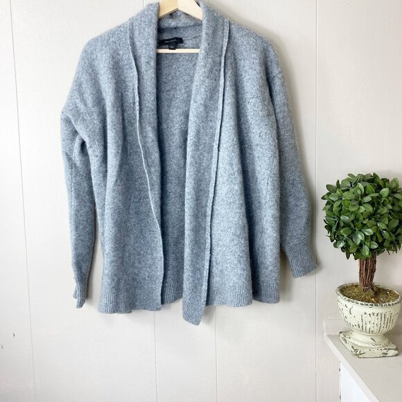Ann Taylor Sweaters - Ann Taylor Gray Open Cardigan Wool Blend Sweater Size Small